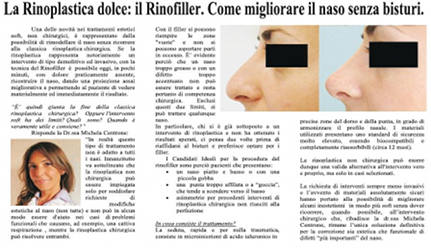 Articolo Corriere della Sera: Rinofiller